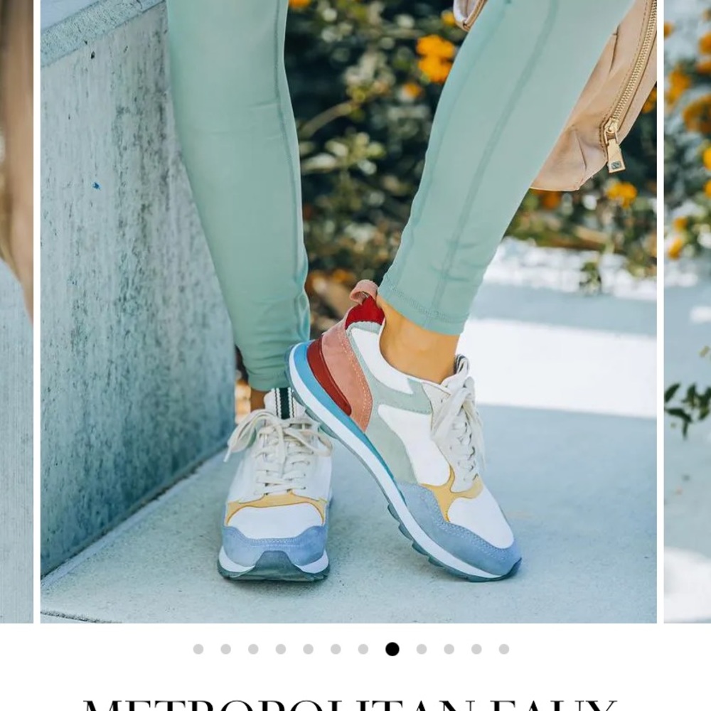 Brand new never worn sneakers. Loved these but they run small. Fit more like 9